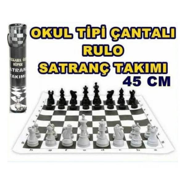 Rulo Satranç Takımı Okul Tipi Satranç Takımı Set - Meb Onaylı