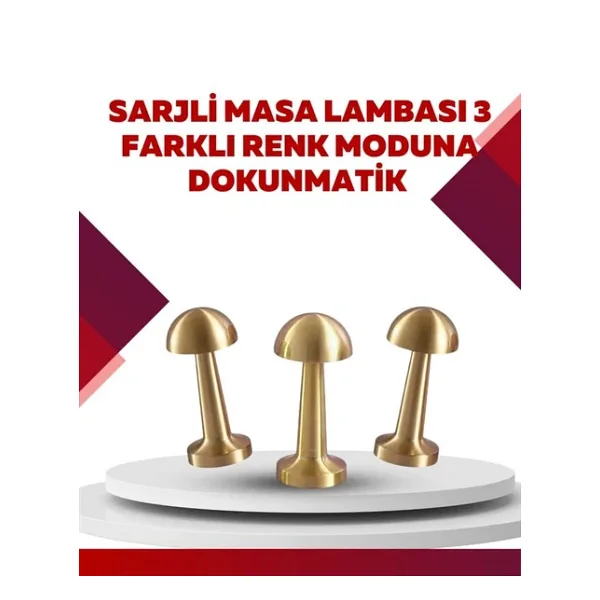Şarjlı Dimmerli LED Masa Lambası - 4-8 Saat Aydınlatma