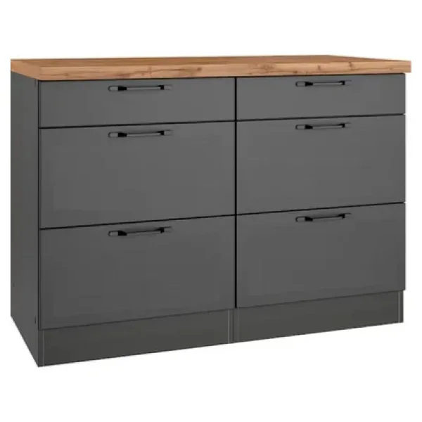 Tdesigno Pera 6 Çekmeceli -Mutfak Dolabı-Çok Amaçlı Dolap-Alt Modül-120cm