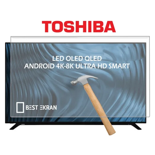 Toshiba 65QV1563DT Tv Ekran Koruyucu - Toshiba 65" inç QLed Kırılmaz Ekran Koruyucu