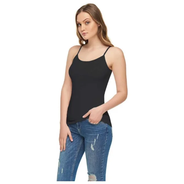 Tutku Ribana İp Askılı Kadın Atlet - M - Siyah