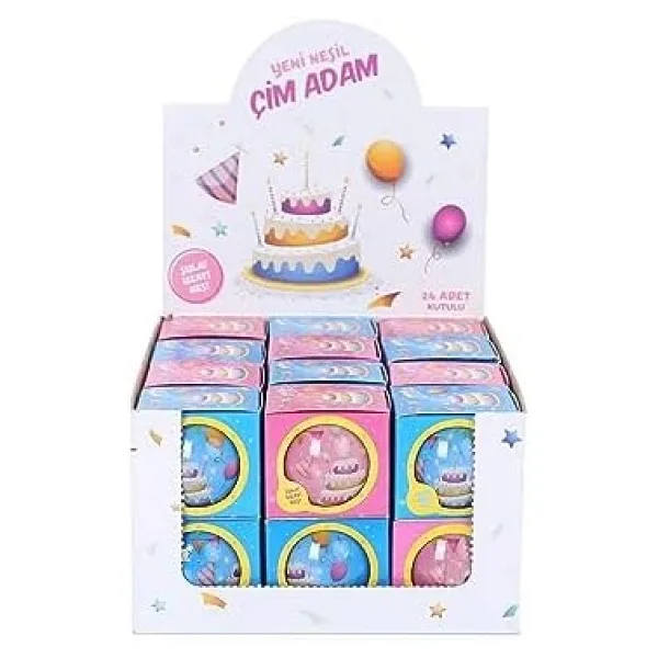 YUUP Doğum Günü Temalı Çim Adam 6'lı Set - Çocuklar İçin Eğitici ve Eğlenceli Bitki Yetiştirme Kiti
