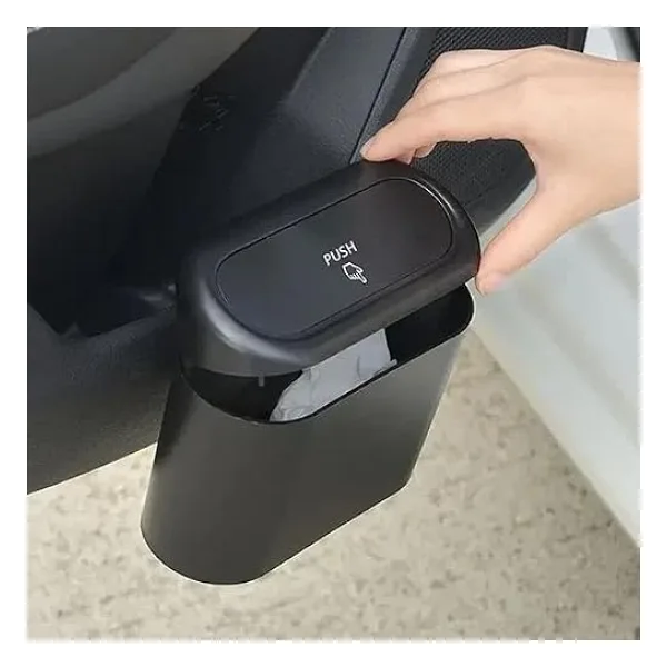 3B Trend Oto Araba Çöp Kutusu Kapaklı Organizer Çöp Kovası Siyah