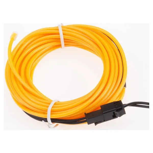 Araç İçi Torpido Şerit Ledi Renkli İp Neon Led 2 Metre Sarı