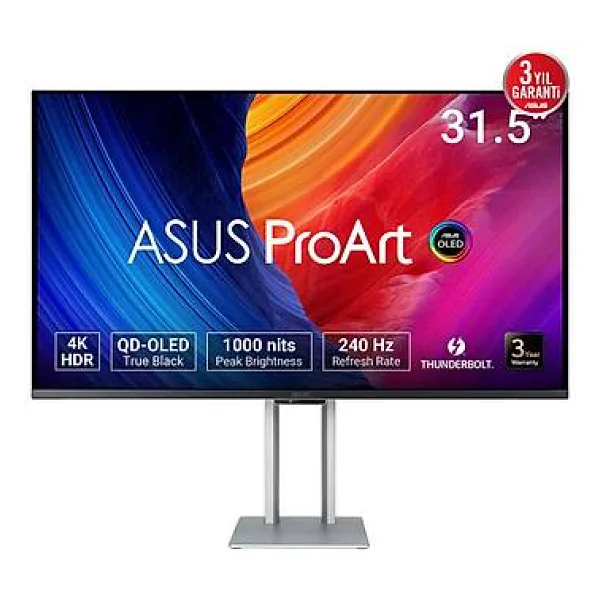 Asus ProArt PA32UCDM 32" 0.1 ms 4K Pivot 240 Hz OLED Monitör