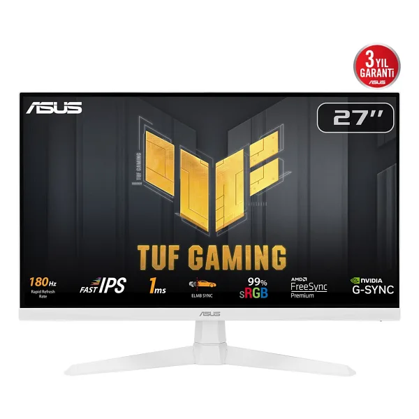 Asus TUF Gaming VG279Q3A-W 27" 1 ms Full HD IPS 180 Hz Oyuncu Monitörü