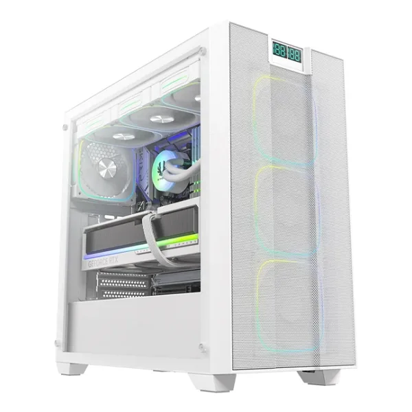 BitFenix IT200 750W 80+ Bronze ATX 3.1 Tempered Glass FRGB Beyaz ATX Mid Tower Kasa