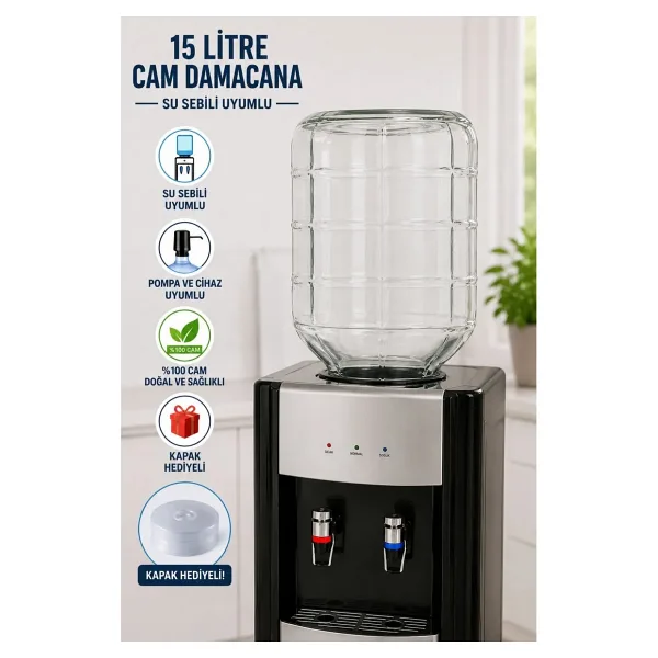 Cada Su Sebili Cam Damacana 15 Litre