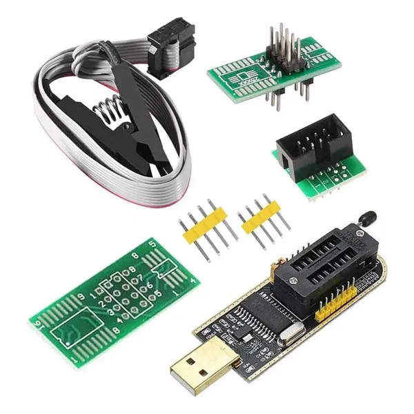 CH341A 24 25 Serisi EEPROM Flash BIOS USB Programlayıcı + SOIC8 Test Klipsi