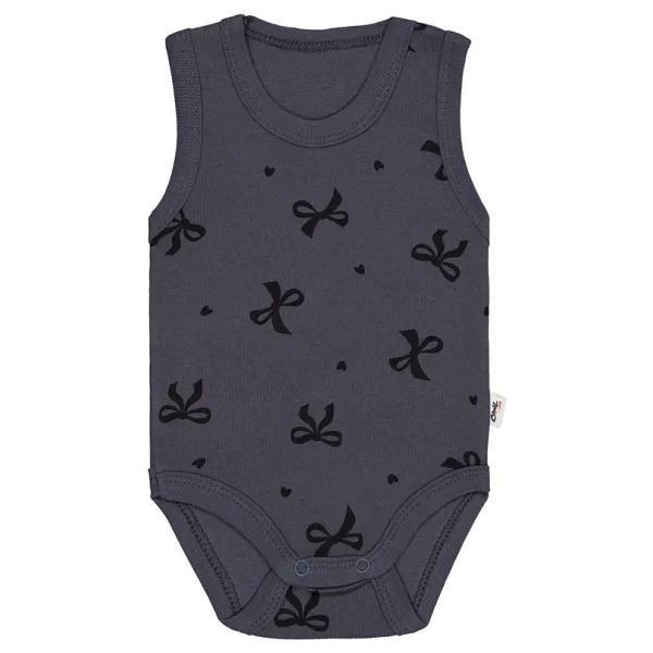 Civil Baby Fiyonk Empirme 1-36 Ay Çıtçıtlı Badi - Gri 1-3 Ay