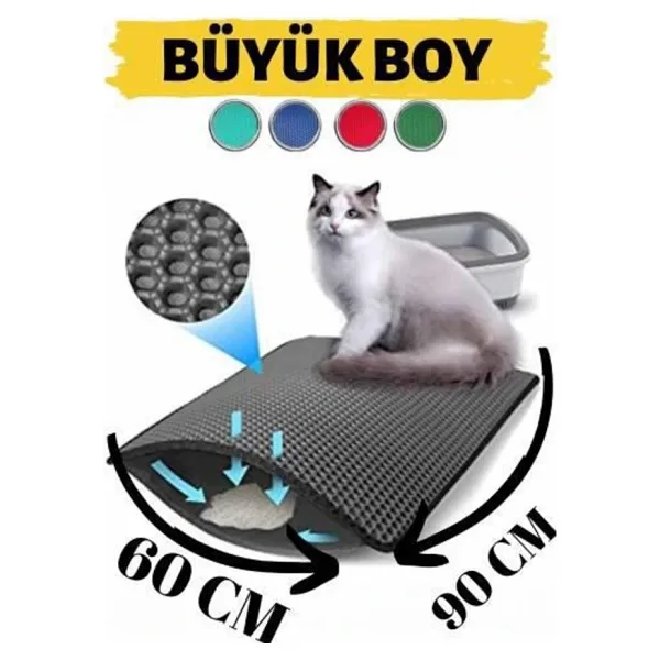 Elekli Kedi Tuvalet Önü Paspası 60x45Cm
