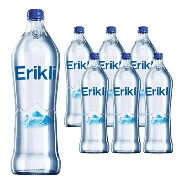 Erikli 0.75 lt 6'lı Paket Cam Şişe Dağal Kaynak Suyu