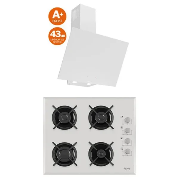 Ferre Mega Plus Serisi 2'li Cam Ankastre Set ( 1140B-D078SA )