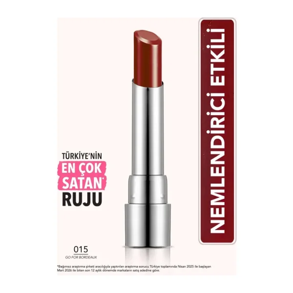 Flormar Sheer Up Parlak Bitişli Nemlendirici 015 Go For Bordeaux Stick Ruj