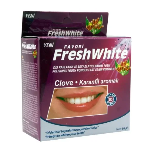 Fresh White Beyazlatıcı ve Parlatıcı Karanfil Diş Tozu 50 gr