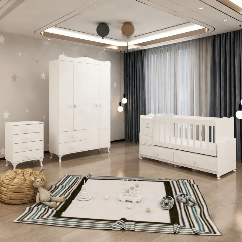 Garaj Home Melina Yıldız 4 Kapaklı Bebek Odası Takımı