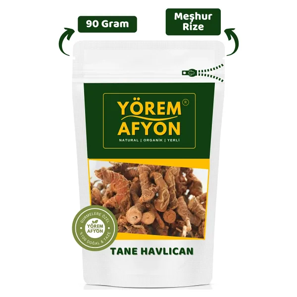 Gülçehre Yörem Afyon Meşhur Rize Yerli Mahsül Kök Tane Havlıcan, Havlucan, Kömbe 90Gr.