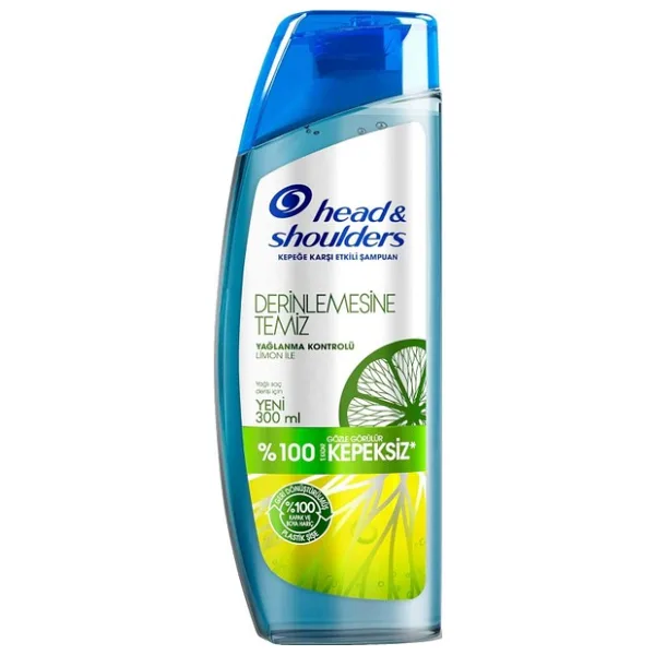 Head & Shoulders Derinlemesine Temizlik Şampuan Yağlanma Kontrolü Limon 300 ml - standart