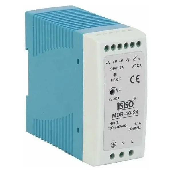 IMDR-40-24 - 40W 24VDC 1.7A Raya Montajlı Güç Kaynağı