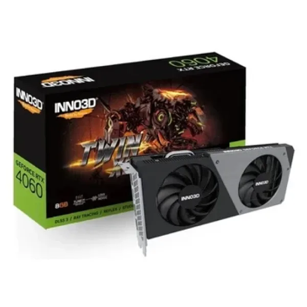 Inno3D RTX 4060 Twin X2 N40602-08D6-173051N 128 Bit GDDR6 8 GB Ekran Kartı
