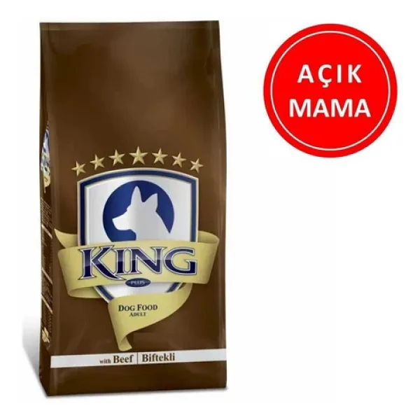 King Biftekli 1 kg Yetişkin Köpek Maması - Açık Paket