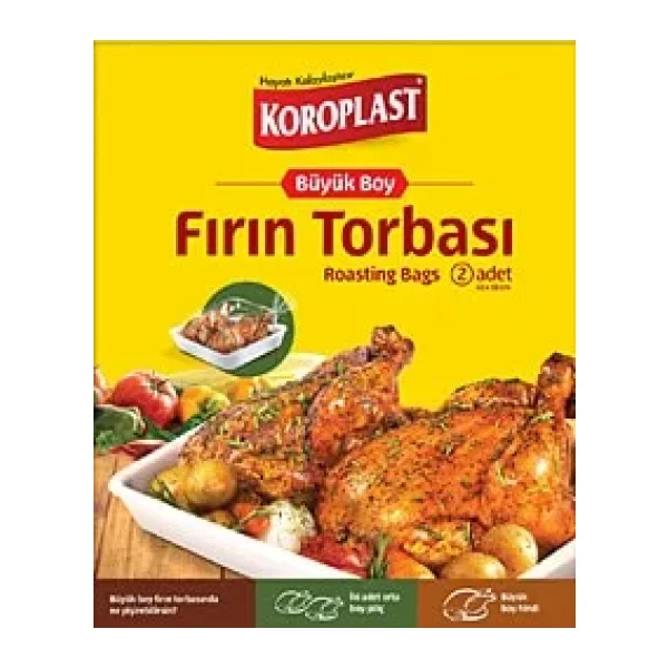 Koroplast Büyük Boy 45x50 cm 2'li Fırın Poşeti