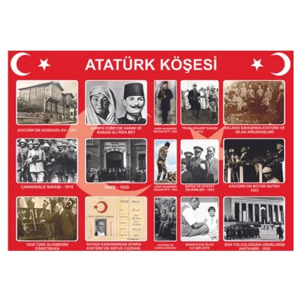 Live DijitaL Atatürk Köşesi 1 (vinil) 50x70 Cm okul pano afiş pankart