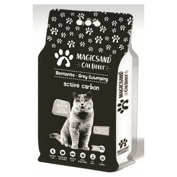 Magicsand Aktif Karbonlu 10 lt İnce Taneli Bentonit Kedi Kumu