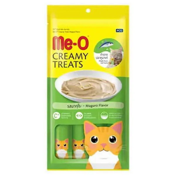Me-O Creamy Treats Sarı Yüzgeçli Orkinos Balıklı 4x15 gr Sıvı Kedi Ödül Maması