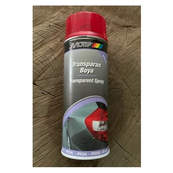 Motip Oto Stop Boyası Tranparan Kırmızı Renk 400 ml