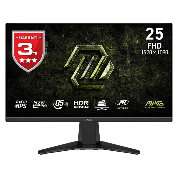 MSI MAG 255F X24 24.5" 0.5 ms Full HD IPS 240 Hz Oyuncu Monitörü