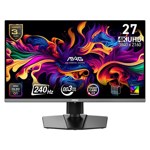 MSI MAG 272UP QD-OLED X24 27" 0.03 ms 4K Pivot 240 Hz Oyuncu Monitörü