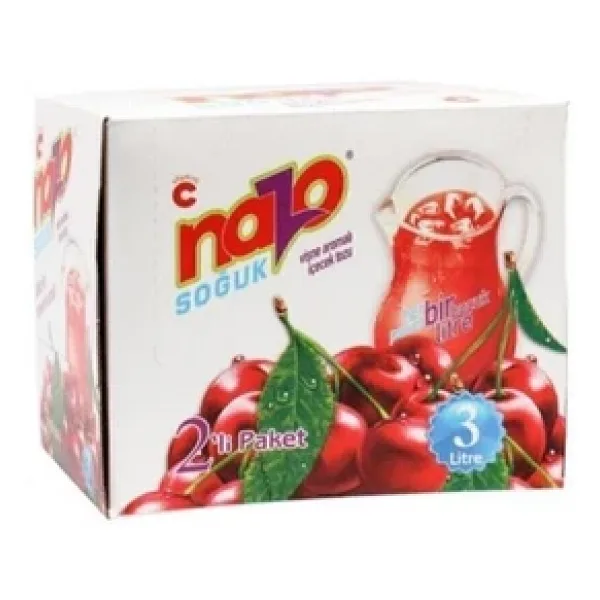 Nazo Vişne Aromalı Toz İçecek 9 gr 24'lü