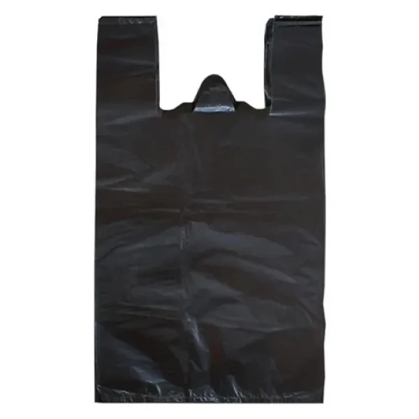 Omeyva Siyah Dökme Market Poşeti Torbası - Hışır Atlet Poşet - Orta Boy - 27 x 50 Cm. - 5 Kg