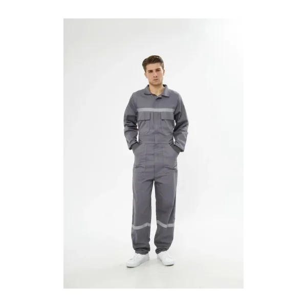 Orange Safety Gri Bütün İş Tulumu 12/16 Gabardin