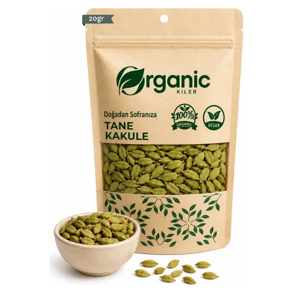 Organic Kiler Tane Kakule 20GR. - Doğal & Taze Mahsül - 20 gr