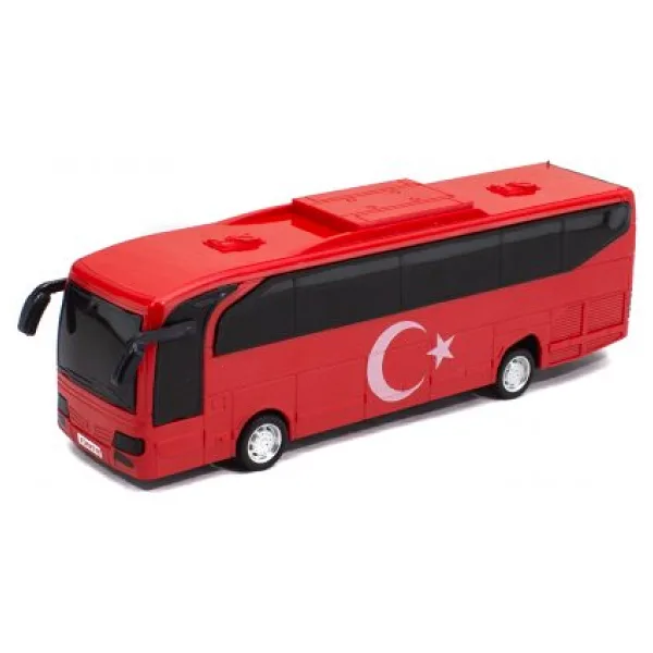 Oyuncak Otobüs Sürtmeli Kırmızı 22 Cm