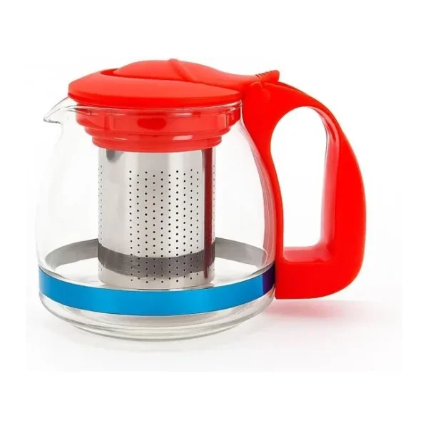 Paçi Renkli Süzgeçli 700 Ml Cam Demlik