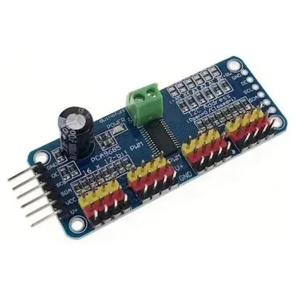 PCA9685 16 Kanal 12 Bit PWM - Servo Motor Sürücü Devresi I2C Modülü
