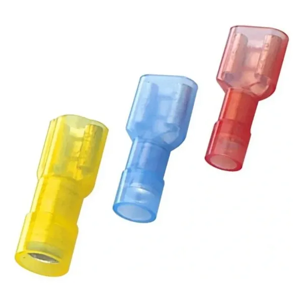 PFD - 1638 0.5-1.5mm2 Tam İzoleli Polyamid Dişi Faston Kablo Ucu Kırmızı - 100 Adet