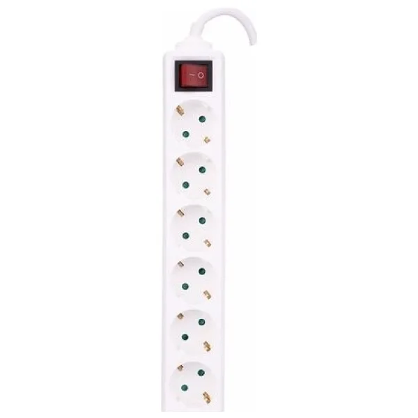 Philips SPS1060A/51 2m Tam Bakır Kablolu 6'lı Çocuk Korumalı Beyaz Priz Çoklayıcı