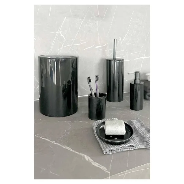 Primanova Flores 5'li Siyah Banyo Seti