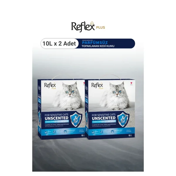 Reflex Sensitive Kokusuz 10 lt 2'li Topaklanan Kedi Kumu