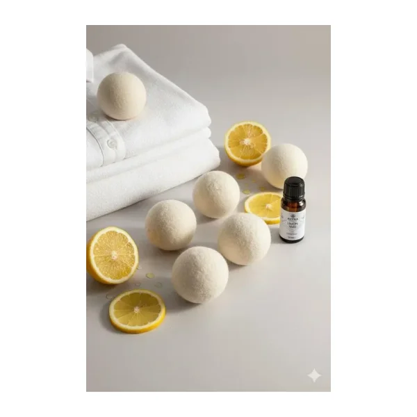 Reyo 6 Adet Yün Çamaşır Kurutma Topu + %100 Saf Limon Esansı