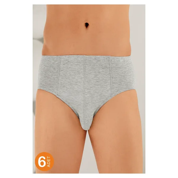 Şahinler Erkek Gri 6'Lı Paket Külot Me009-Gr.