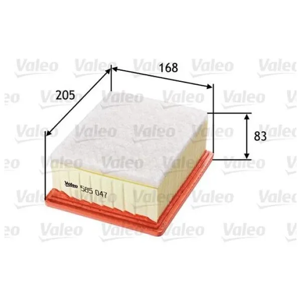 VALEO 585047 HAVA FİLTRESİ CITROEN BERLINGO I 1.9 D-PEUGEOT PARTN
