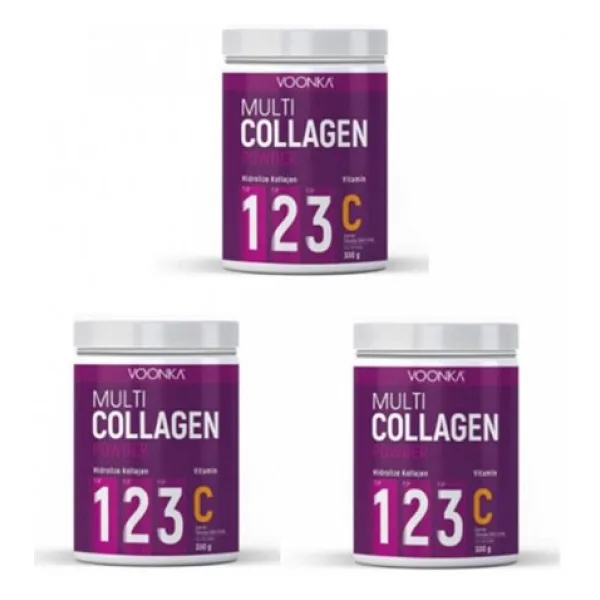 Voonka Multi Collagen Powder 300 gr 3'lü