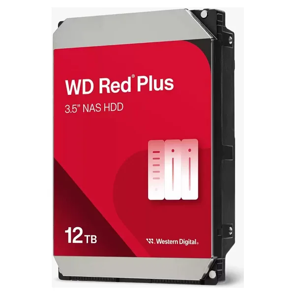 WD RED PLUS 12TB 7200RPM 512MB SATA3 6Gbit/sn WD120EFGX NAS HDD