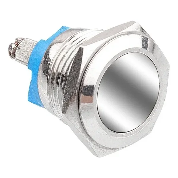 WD16H-P0 16mm Düz Yaylı Metal Buton