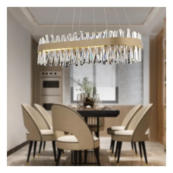 Apliqa Brampton 6'lı Eskitme Salon LED Avize